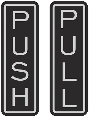 Miniatura 33 de All Quality Letreros verticales clásicos para puerta, ideales para puertas de vidrio, letreros de aspecto profesional, fácil instalación, incluye