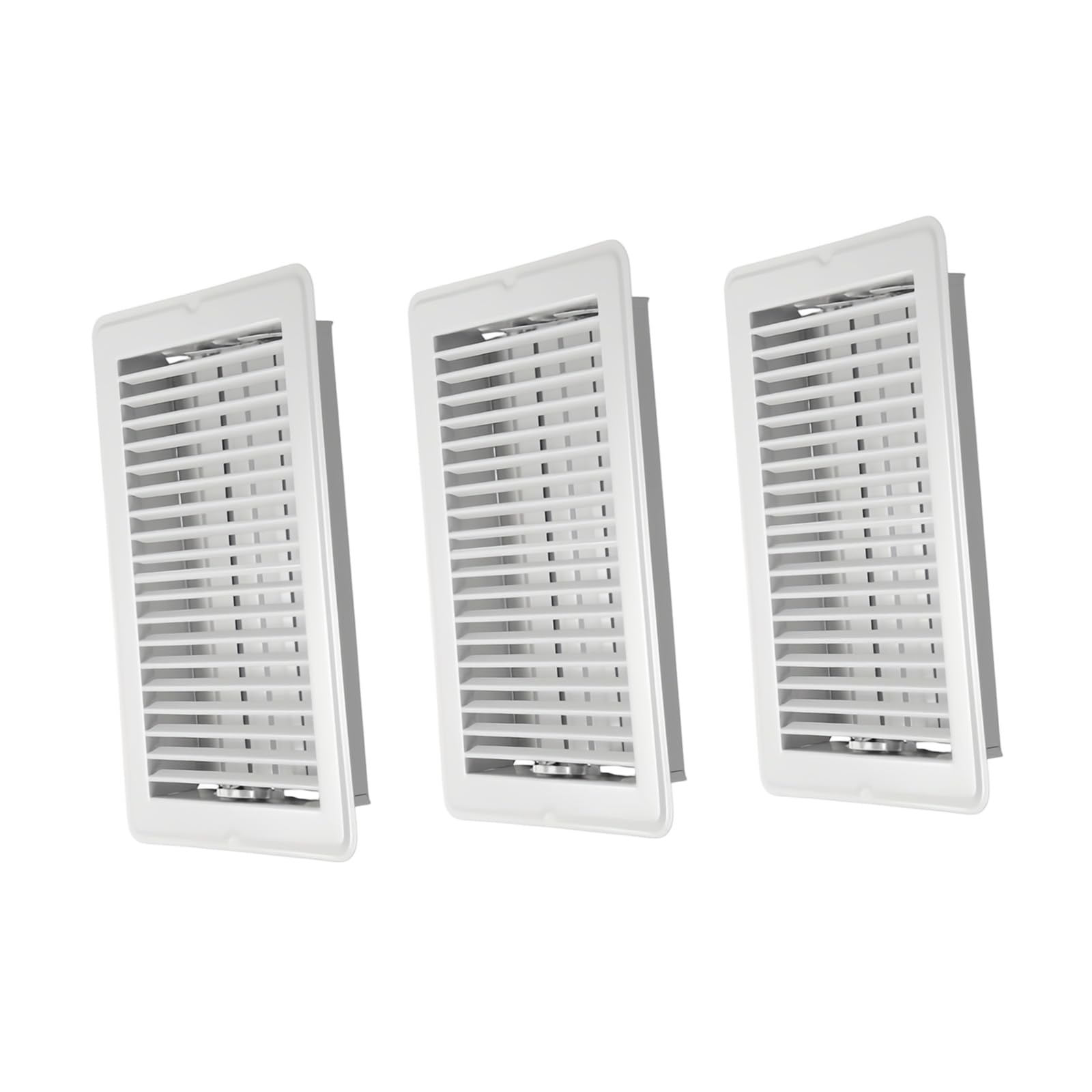 3 / 6pcs 4x10 Inch Floor Vent Covers Metal Air Registers Metal Floor Register Grilles Simple Installs for HVAC Systems Rustproof Register