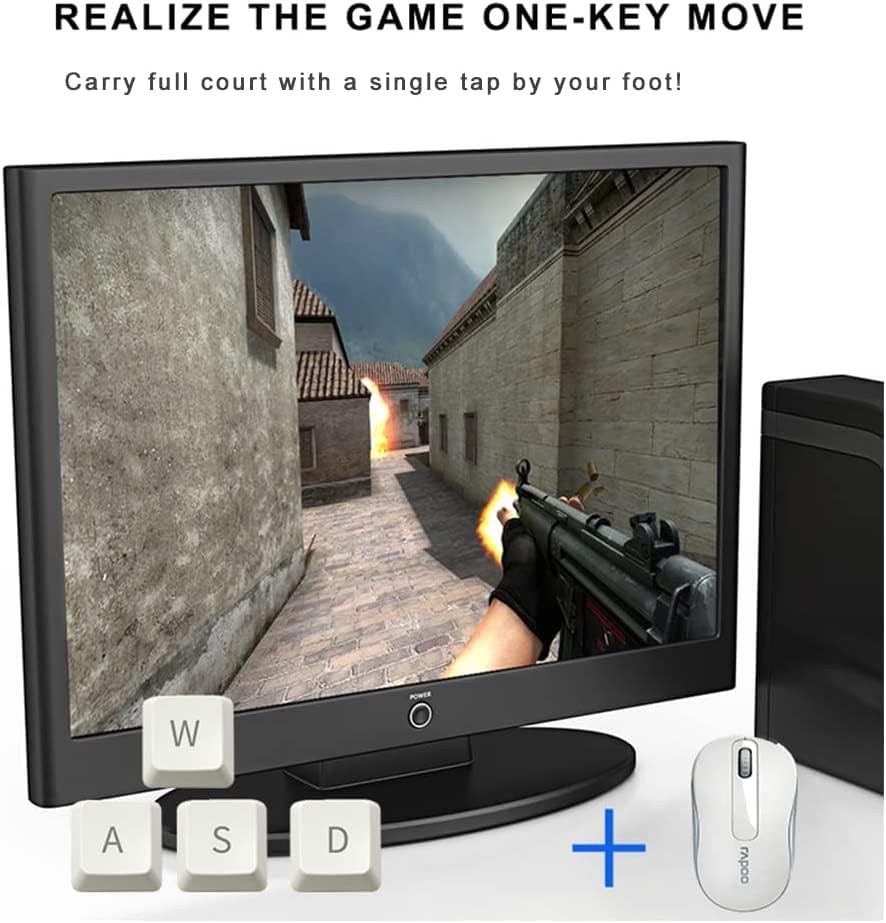 Image of Foot Pedal Switch USB PC Program Hot Key Foot Control Hands Free Mouse for Videa Game, Office Work