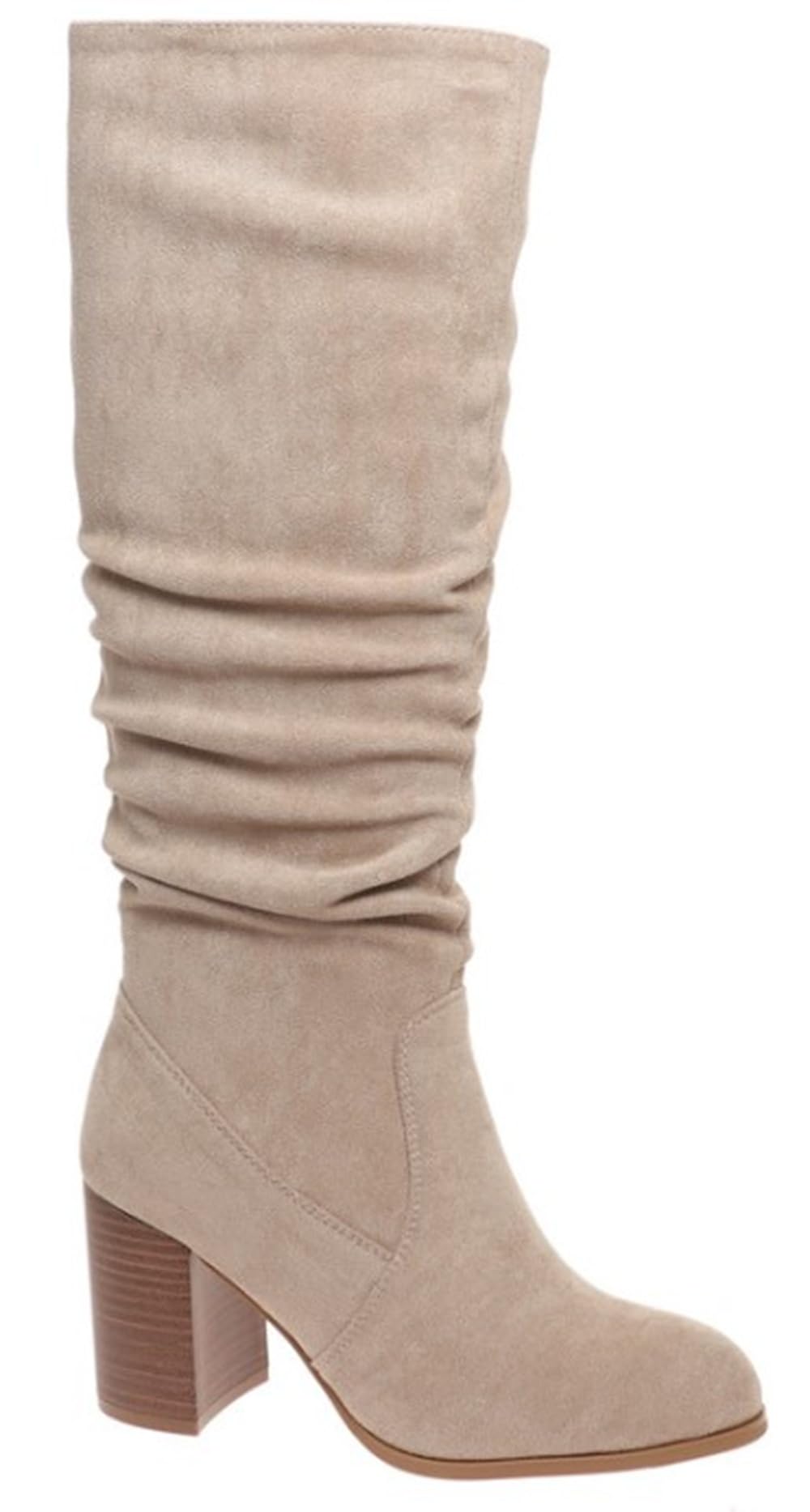 Pierre Dumas Womens Wake 4 Mid-Calf Boots Faux Suede Pull-On Style Round Toe