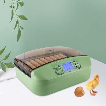 32 Eggs Incubators Capacity Automatic Turning Intelligent Digital Incubator for Chicken, Duck, Quail Eggs, Home Farm Use, 51x28x42cm for Beginners and Hobbyists