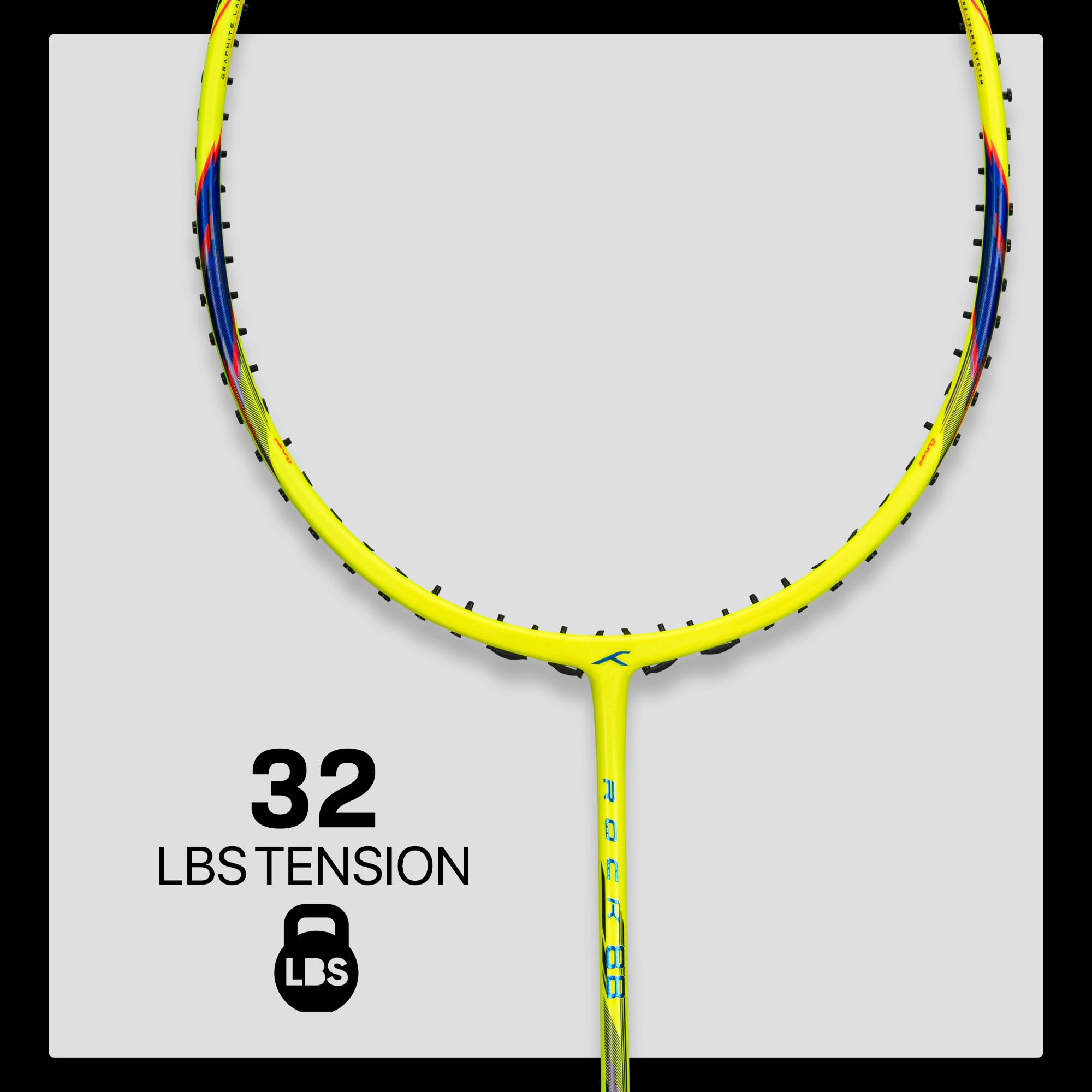 HUNDRED Rock 88 - Strung Badminton Racket (