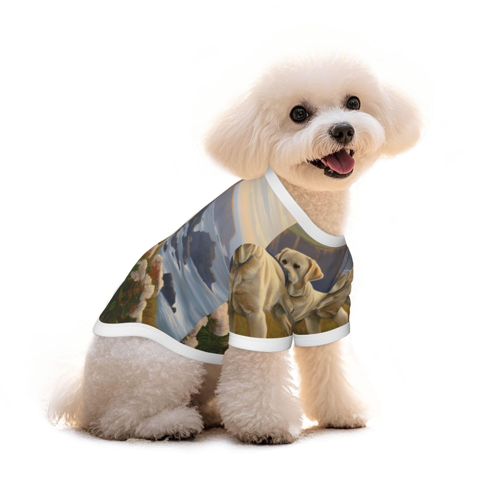 T-shirt pour chien contre les irritations coton doux pour petit chiot