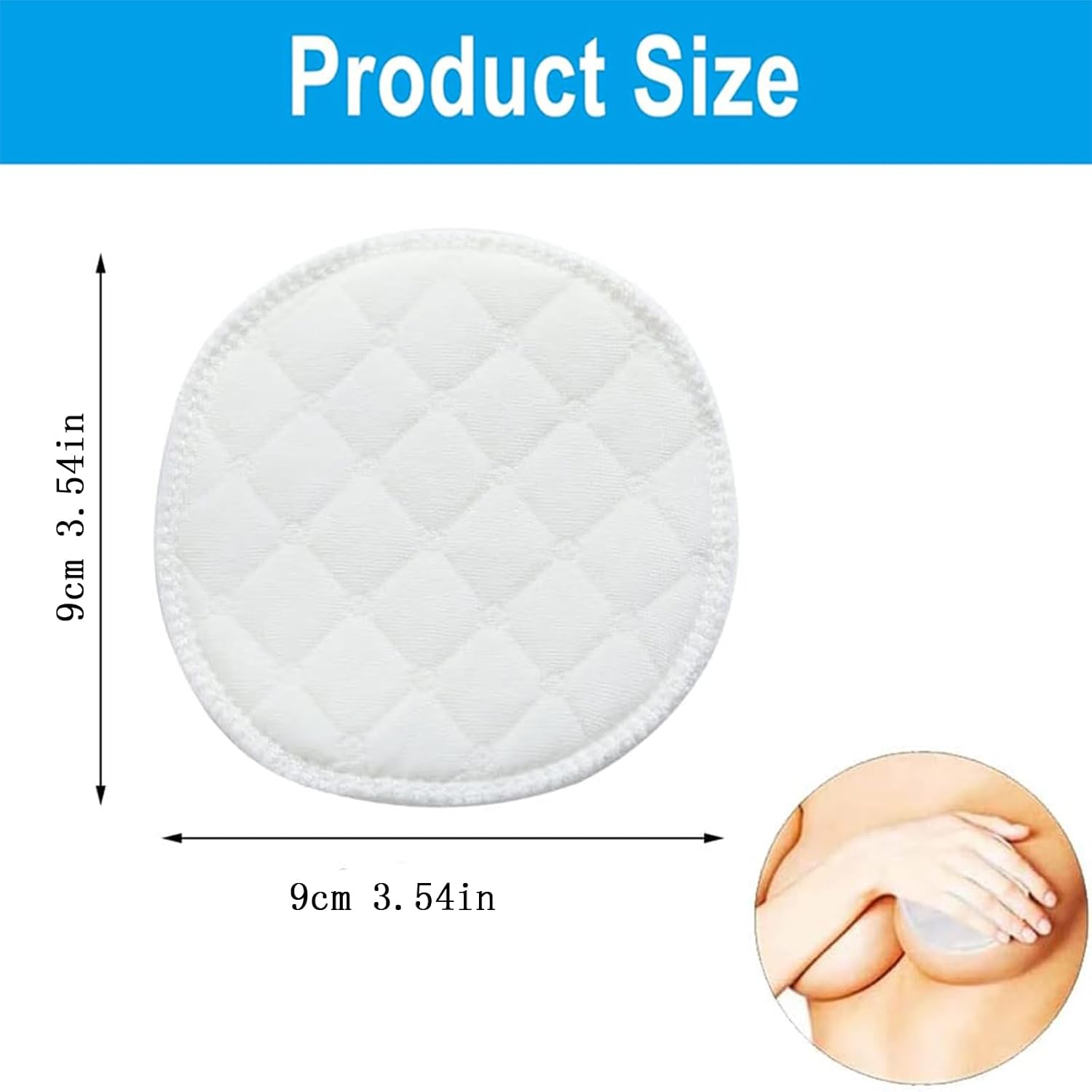 12 Pcs Reusable Cotton Nursing Pads Washable Breastfeeding Pads Natural Color Nursing Pads Made with Organic Cotton