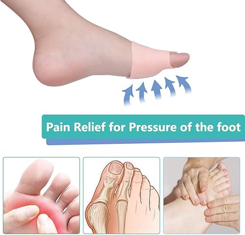 Miniatura 2 de Almohadillas metatarsianas, separadores de dedos, cojín corrector de juanetes de gel suave, espaciadores de dedos, transpirables y reutilizables,