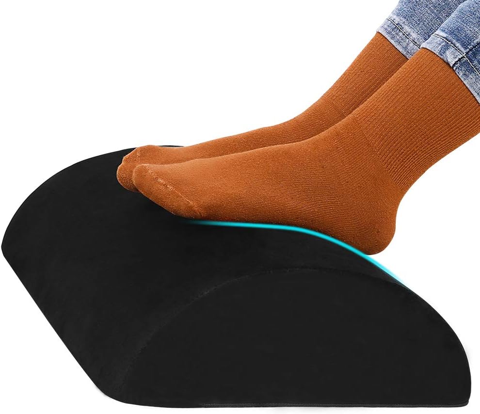 足置き フットレスト足枕 足まくら 低反発 半円形 足用クッション 足休め 高品質の激安 旅行用 新幹線 車用 オフィス リビング 飛行機用