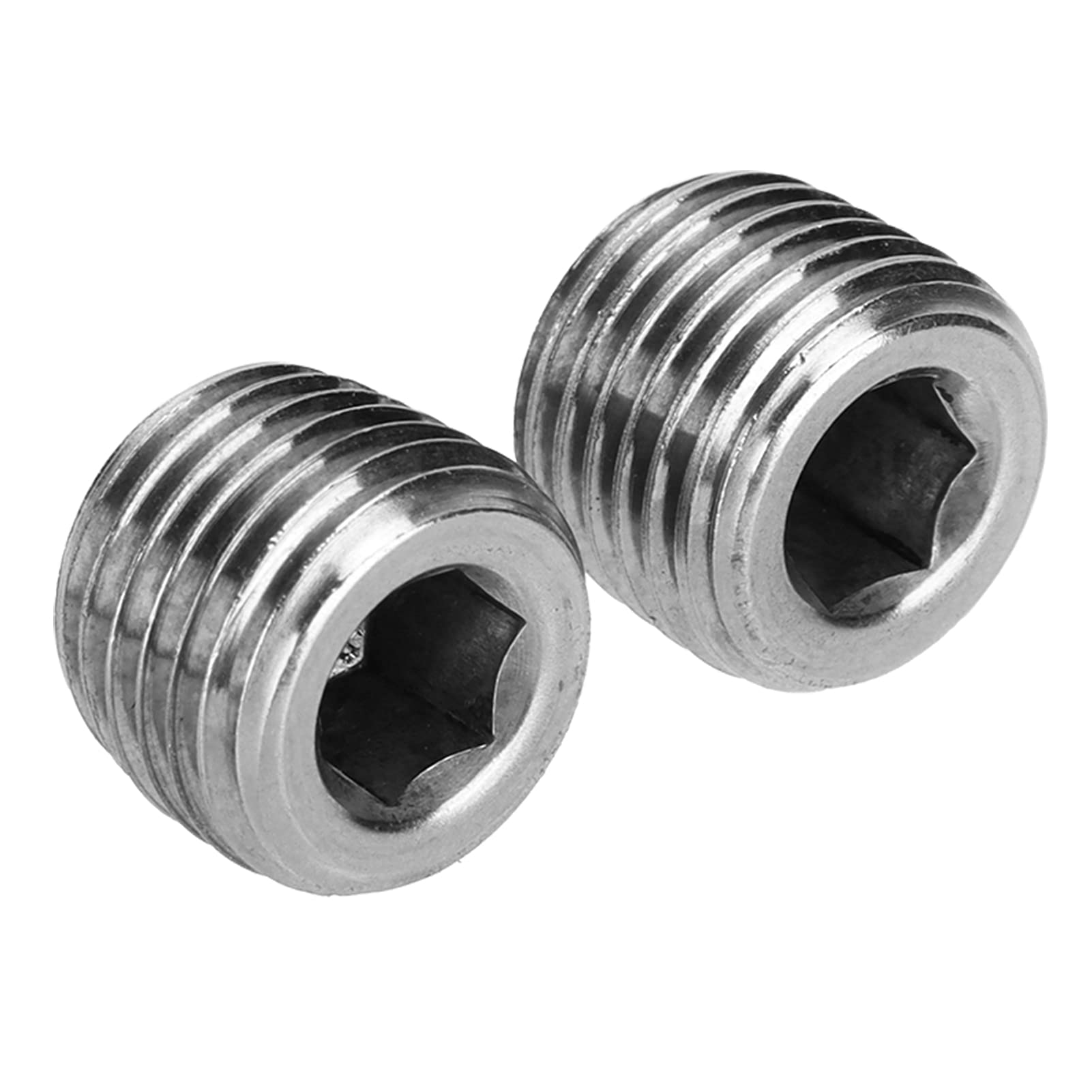 2PCS Pipe Plug Internal Hex Thread Pipe Fitting, 1/4in Universal Stainless Steel Pipe Plug Male Thread Fitting for Auto Parts Accessories-image-40