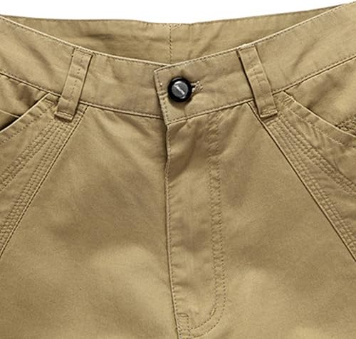 Miniatura 4 de LAWOR Bermudas para hombre, 2024, ajuste relajado, pantalones cortos cargo con cordón de botón, pantalones cortos de playa con cintura elástica