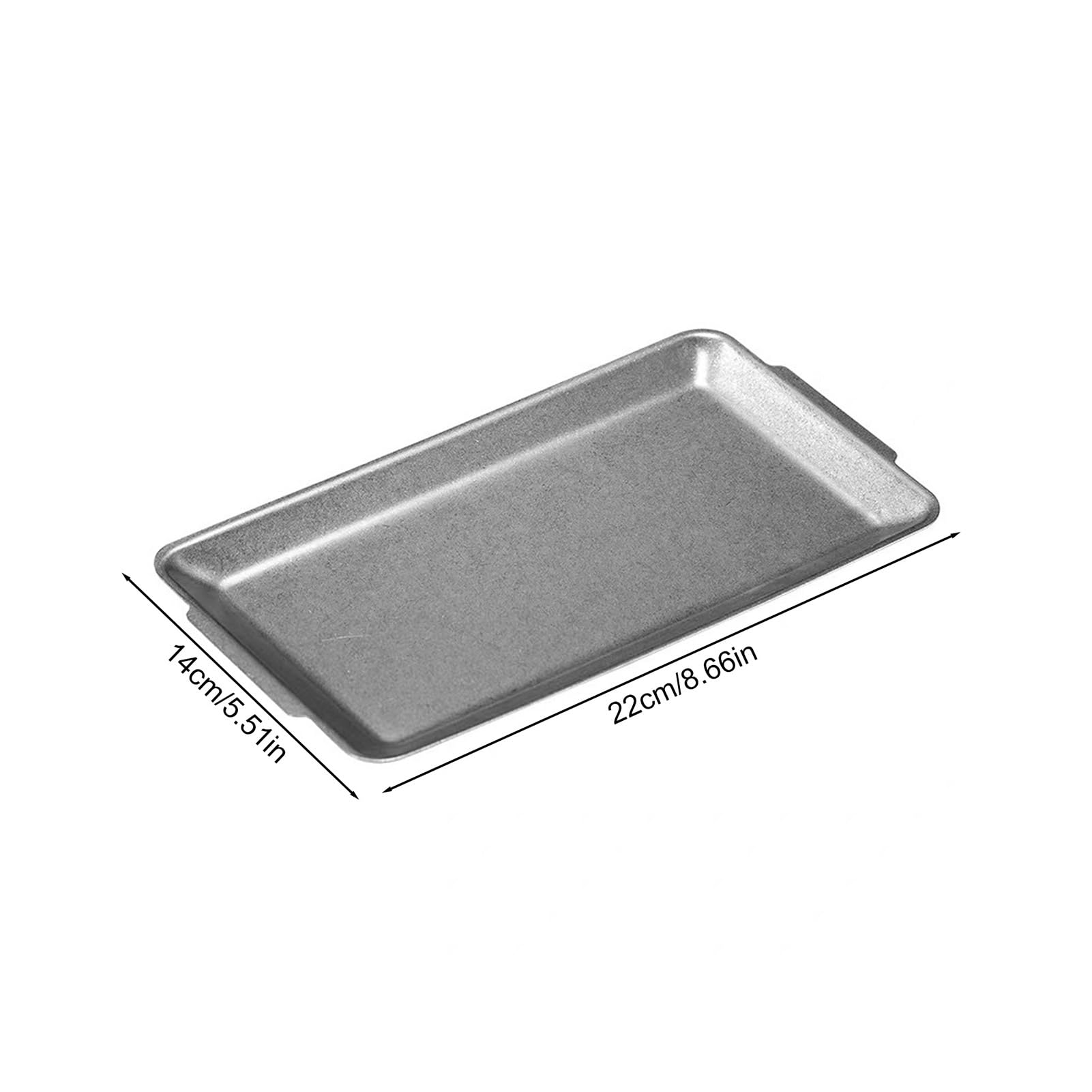 Vassoio rettangolare vintage in acciaio inox retrò industriale BBQ piatto con doppi manici grande resistente piatto da portata per la casa