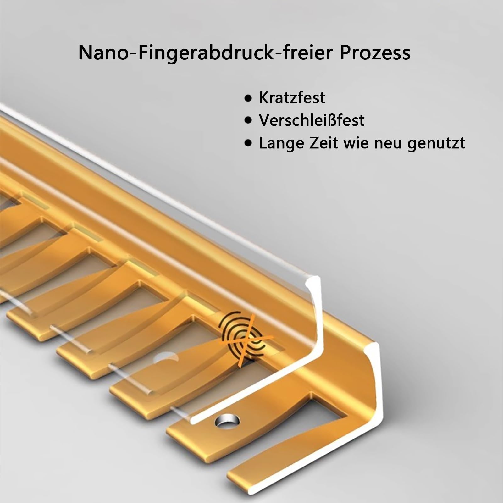 Perfiles Y Bordes para Baldosas 90 Cm* 3 Piezas Riel Flexible De Aluminio Anodizado Tira Final Resistente A Rayones para Acabados Paredes Y Pisos(Gold,H:15MM)