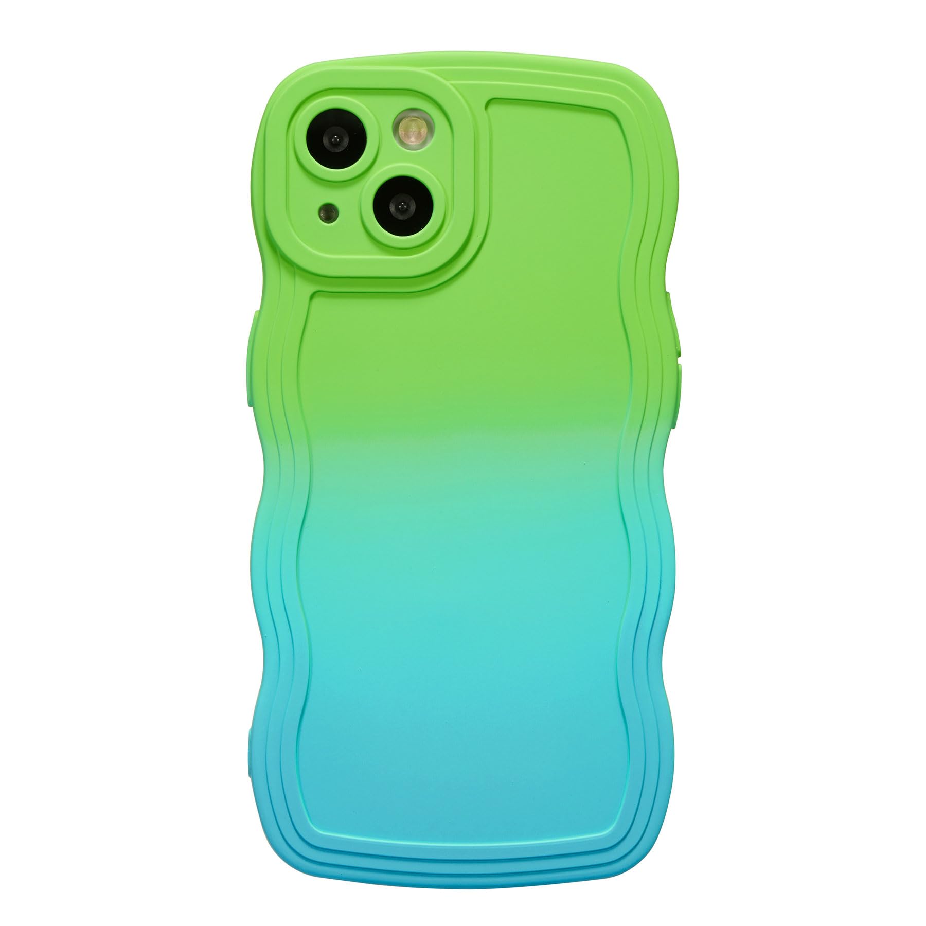 Coque iPhone 15 néon dégradé vert bleu antichoc - 8