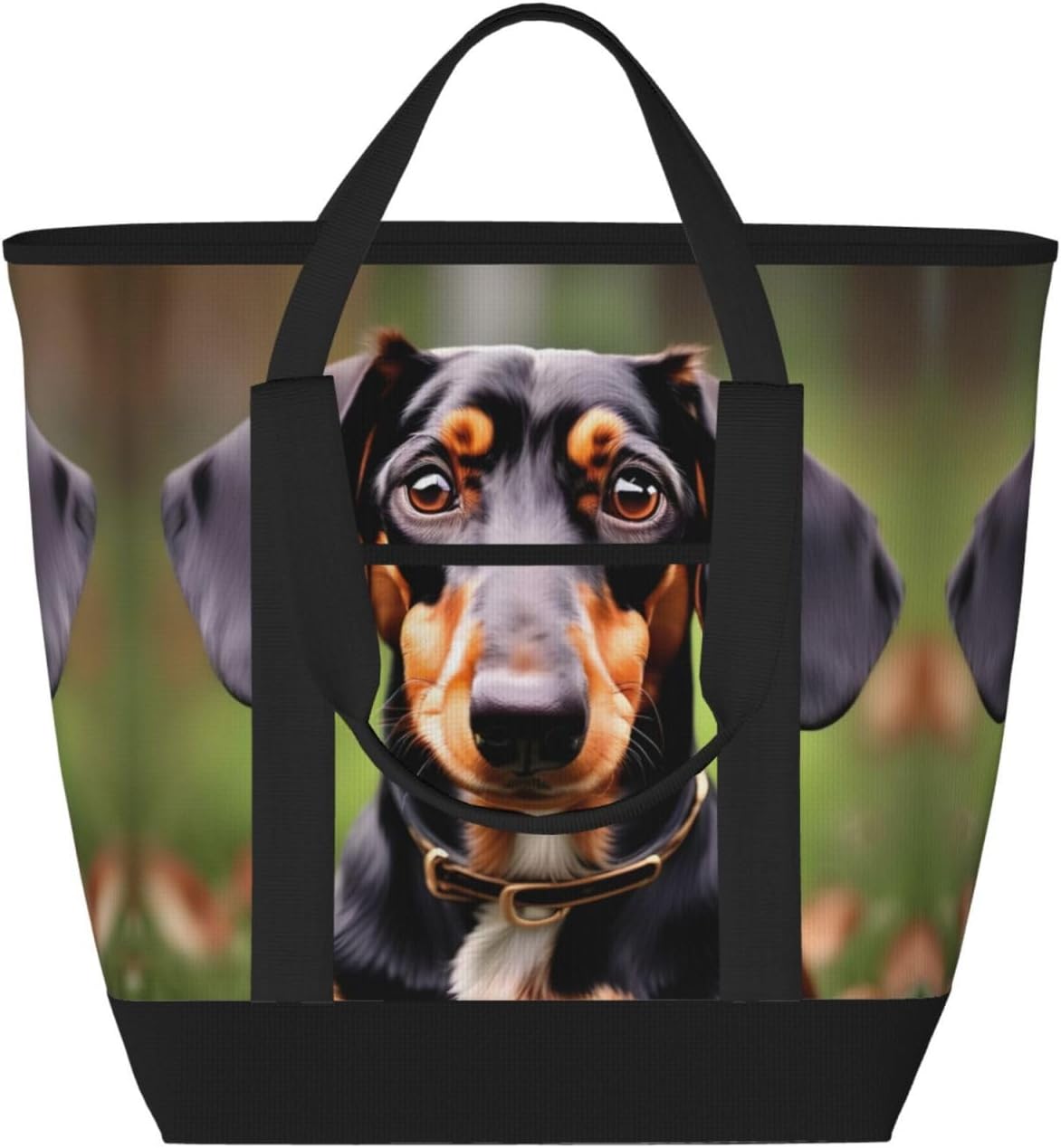 Dachshund Weiner Pet Dogs Print Large Cooler Bag Tote Bag,Reusable Grocery Bag,Lunch Box Bag, For Picnic Beach Camping