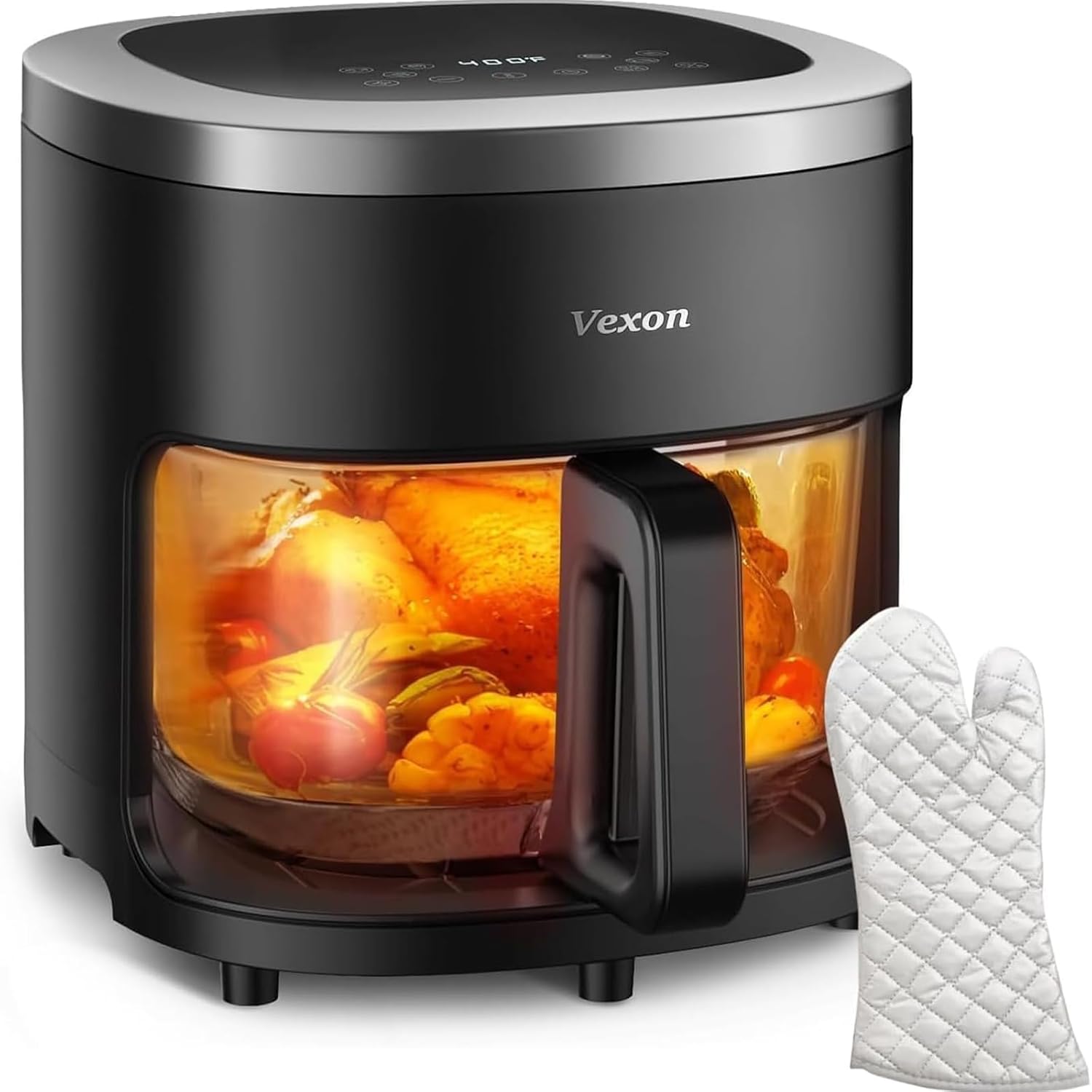 Glass Air Fryer,4.5QT Air Fryer with Viewing Glass Pot, Air Fry, Roast, Reheat, Dehydrate, Air Crisp Technology,Nonstick & Dishwasher Safe Basket,97% Less Oil,Features Digital Timer Glass Air Fryer,4.5QT Air Fryer with Viewing Glass Pot, Air Fry, Roast, Reheat, Dehydrate, Air Crisp Technology,Nonstick & Dishwasher Safe Basket,97% Less Oil,Features Digital Timer