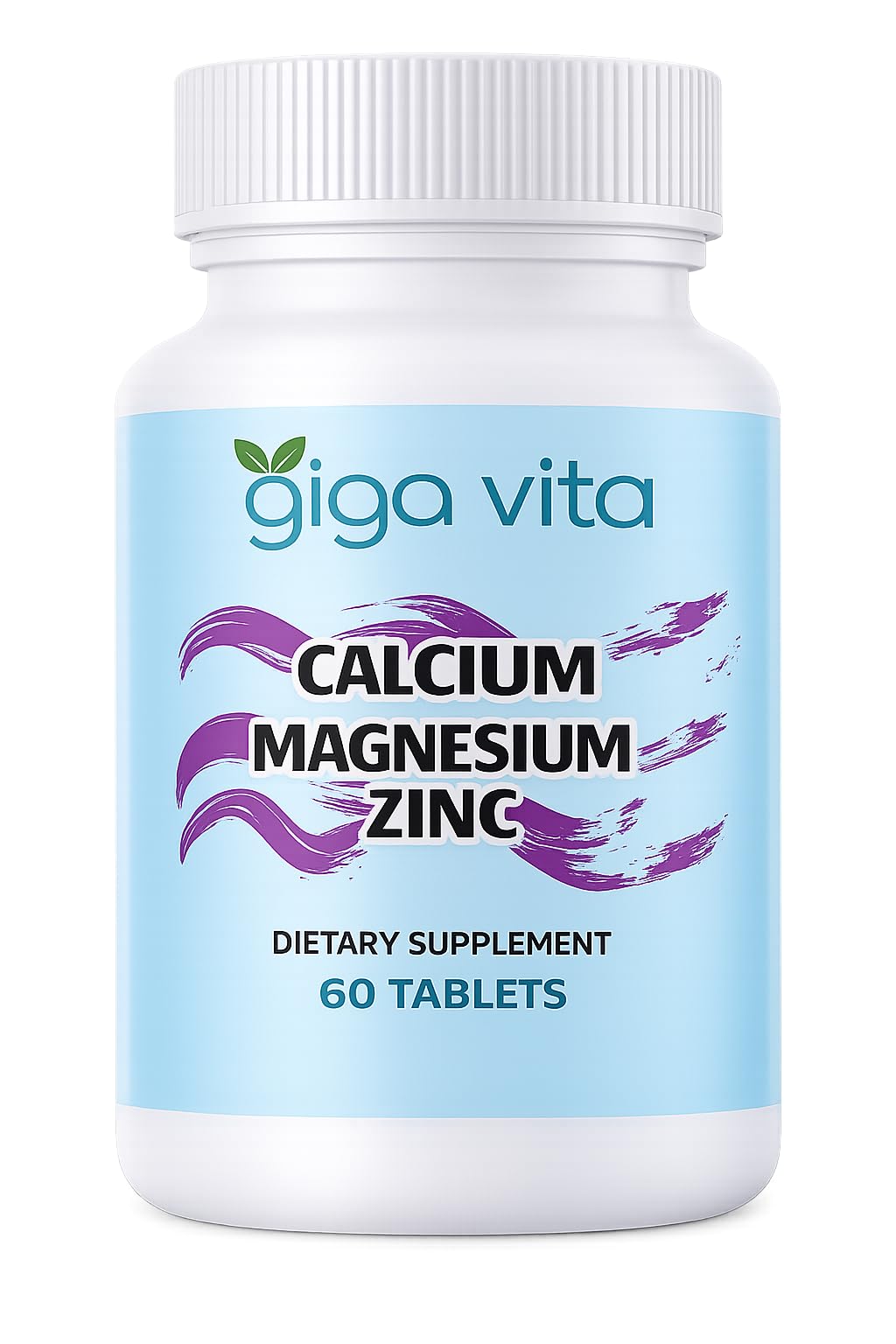 Calcium Magnesium Zinc Dietary Supplement | Essential Minerals for Everyday Wellness– 400mg Calcium, 100mg Magnesium, 15mg Zinc – 60 Tablets