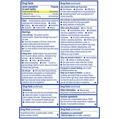 Midol Max Caplets Size 16S Midol Meximum Strength Multi-Symptom Menstrual Relief #TOP1