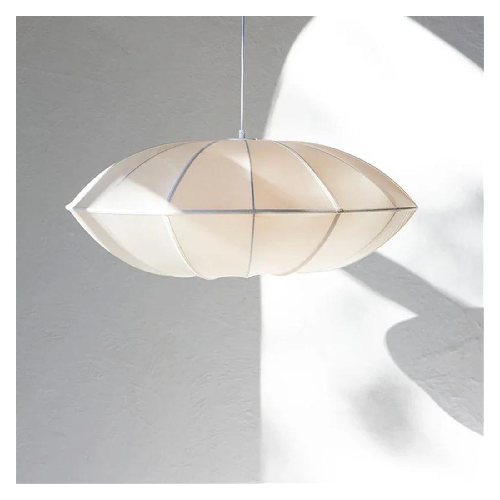 HYJAUSXB Nordic Medieval Chandelier Living Room Home Decoration Japanese Style Bedroom Wabi-sibi Lantern Silk Zen Pendant Light LED(D-D50cm)