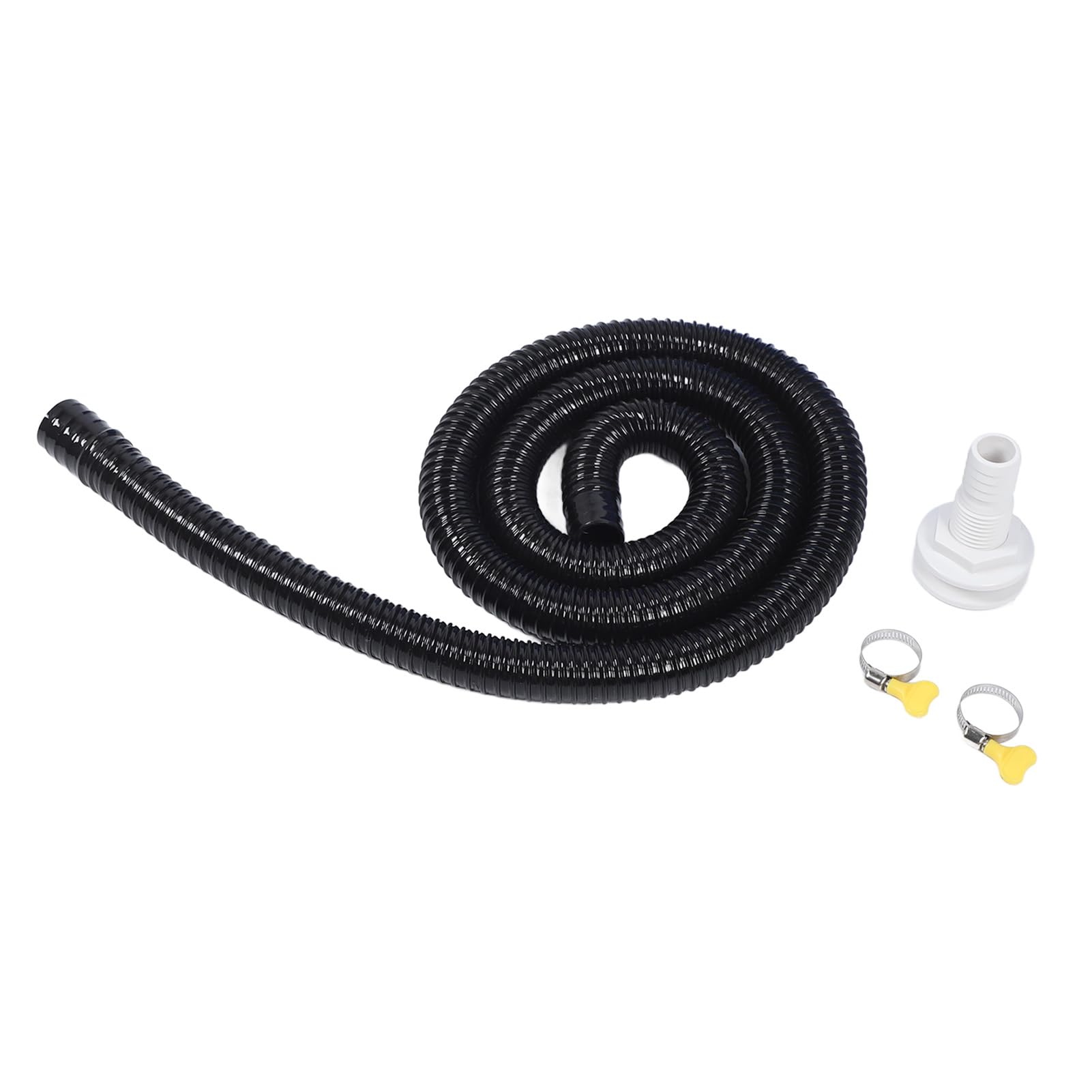 Kit d'installation de pompe de cale noir 1-1/8 pouces étanche, tuyau de pompe de cale à installation facile pour pompes de cale avec sortie de 1-1/8 pouces, kit de plomberie pour pompe de cale