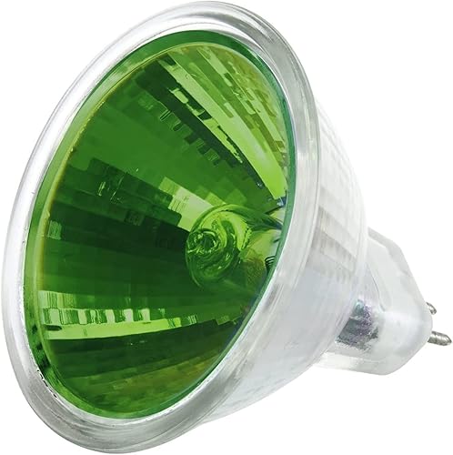 Miniatura 2 de Sunlite 66090-SU 50MR16NSP12VG 50 vatios, halógena MR16 GU5.3 basada en mini bombilla reflectora, verde