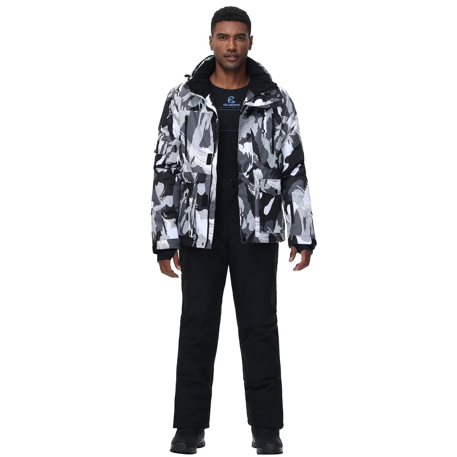 Ensemble veste et pantalon de ski pour homme - Combinaison de neige imperméable pour l'hiver - Veste de snowboard coupe-vent - Combinaison de ski changjia