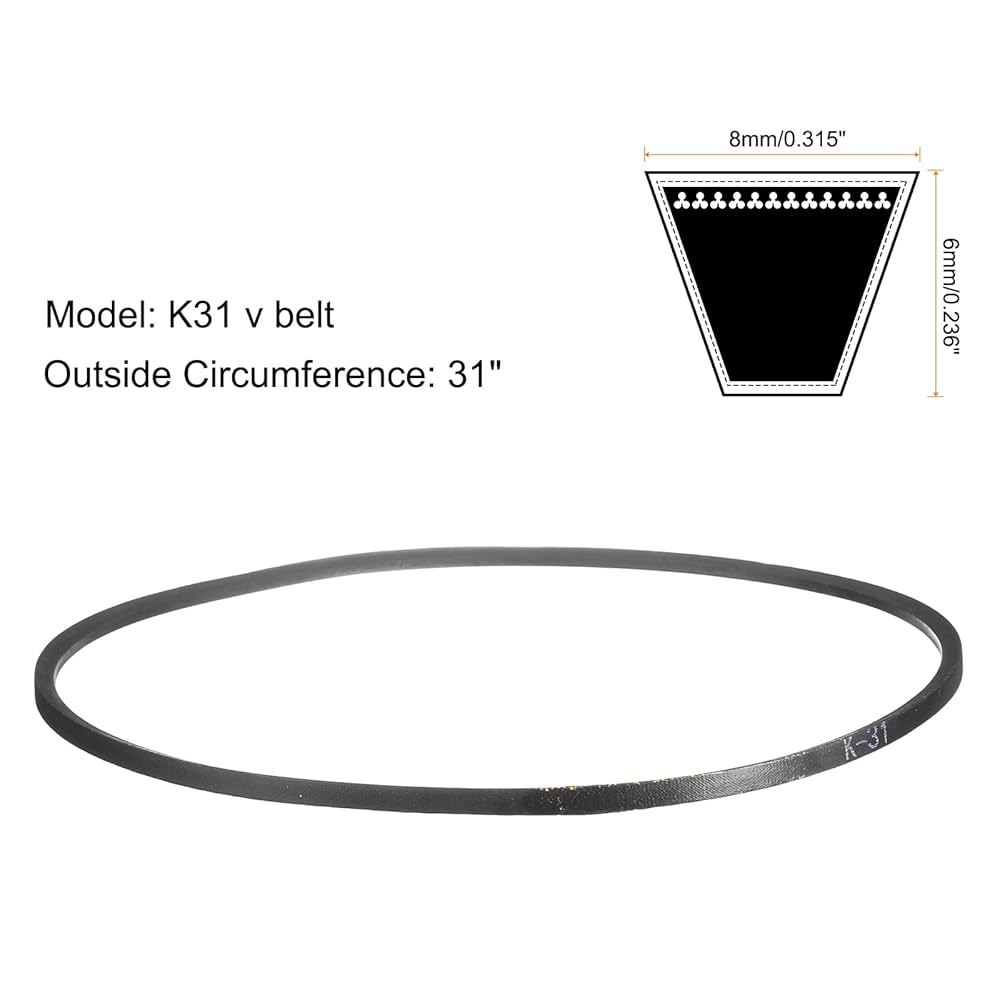 Amazon | uxcell 4個 K31ラバーVベルト KセクションVベルト31