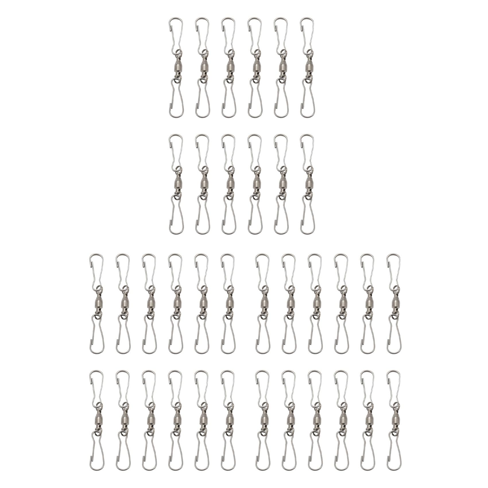 Jnchdghwa 36 Pack Double Clip Swivel Hooks for Wind Spinners, Hanging Windsock, Wind Chimes Crystal Twisters Party Supply