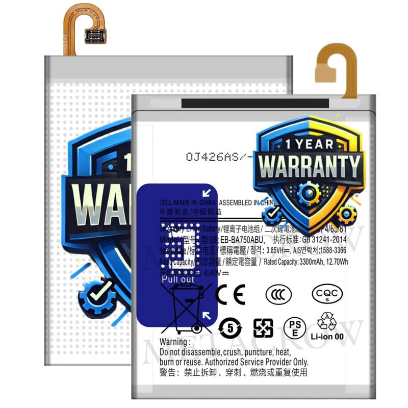 Image of Original EB-BA750ABU Battery Compatible for Samsung Galaxy A7 (2018) | A8s | A10 | M10 - (3400mAh) - 1 Year Warranty JK1