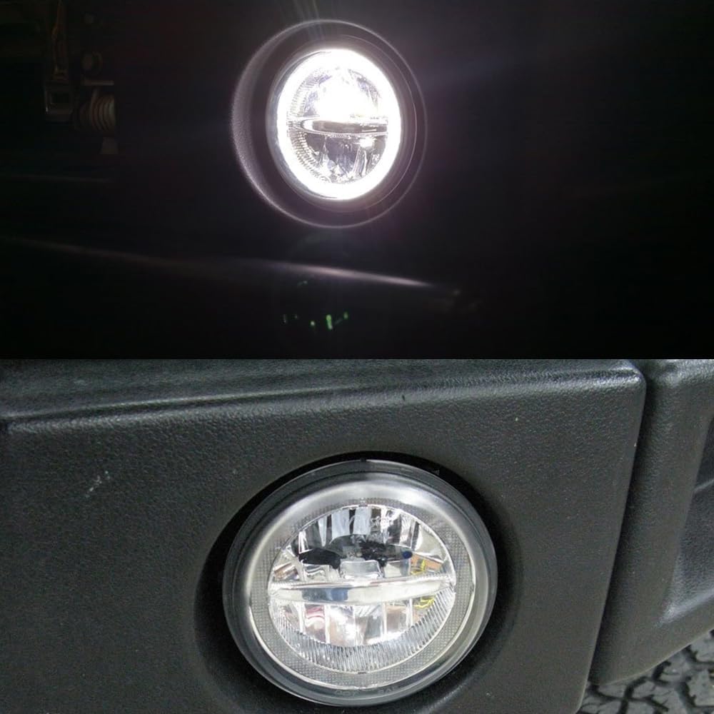 2Pcs High Power White LED DRL & Fog Light Kit For Hummer H2 2003-2009