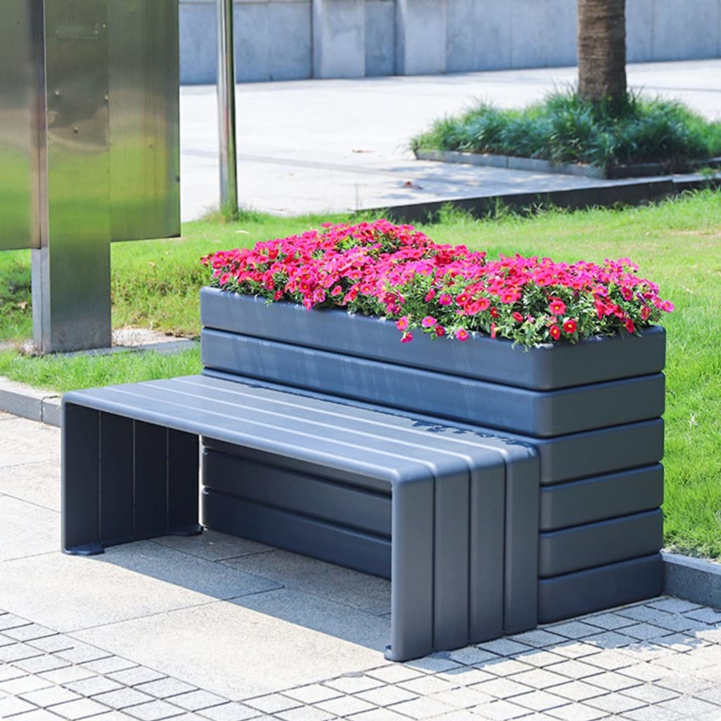 ŁAwka Ogrodowa Ławki zewnętrzne Odporne na warunki atmosferyczne ławki zewnętrzne Park zewnętrzny Widokowy Stołek Widokowy Dom Ogród Krzesło rekreacyjne Ławka ogrodowa Krzesło ze stopu aluminium Meta