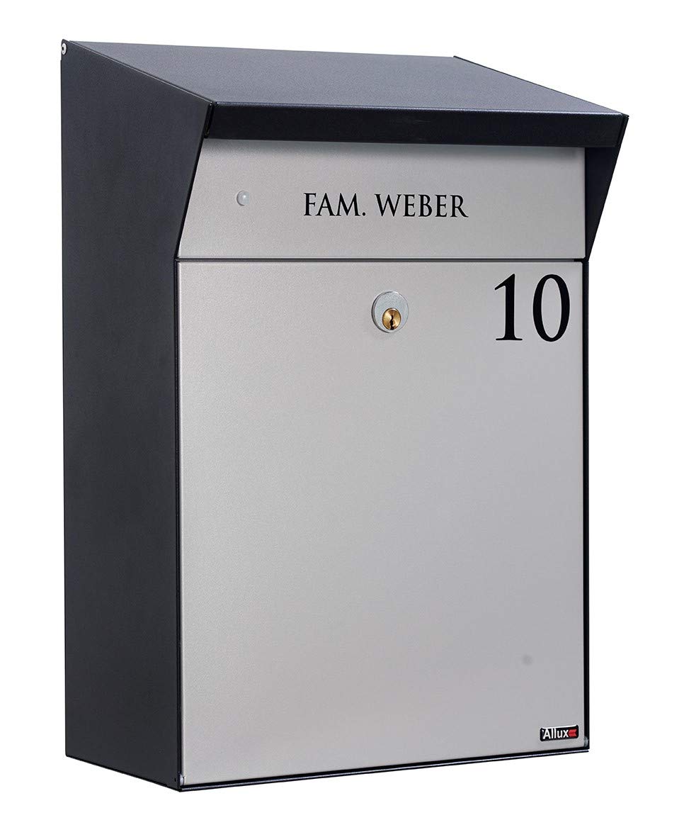 Allux F47370 Briefkasten,525 x 345 x 235 mm,Schwarz : Amazon.de 