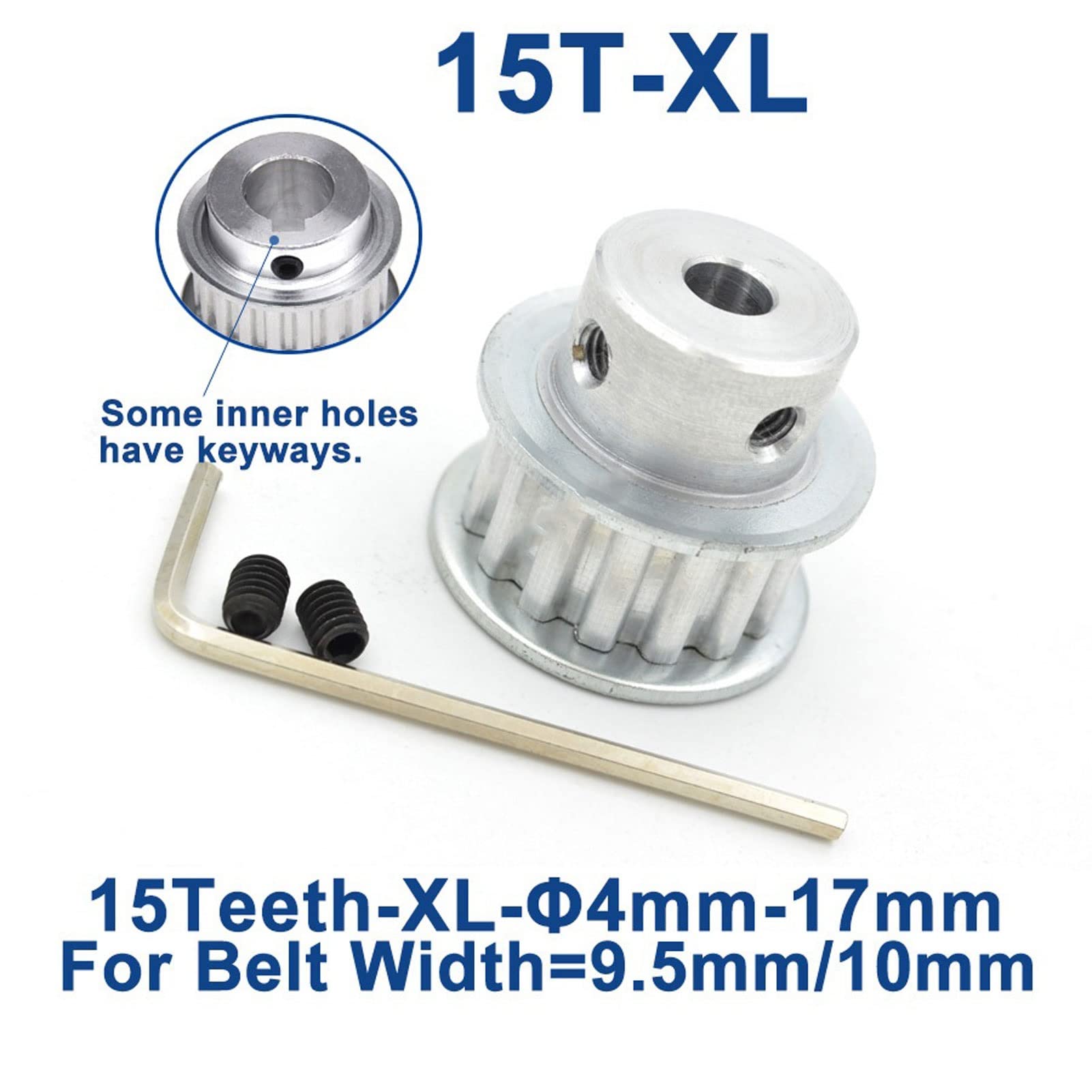 Poulie De Distribution XL 16 Dents, Alésage 6/8/10/12 Mm, Pas De Dents 5,08 Mm, Poulie En Aluminium, Largeur De Dents 11 Mm, For Courroie De Distribution XL 10 Mm.(10mm,1pcFor Belt Width 10