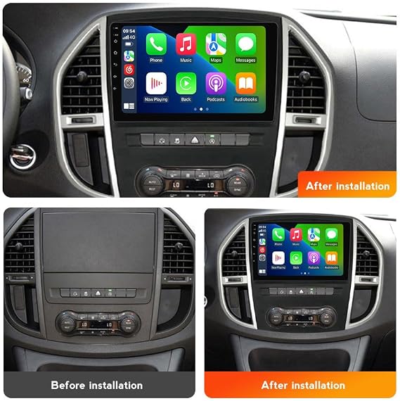 Android car Radio for Mercedes Benz Vito3 W447 2014 2015 2016-2020,10 inch Car Stereo Touch Screen Upgrade with Wireless CarPlay/Android Auto GPS Navigation WiFi FM Radio Head Unit,2G+32G
