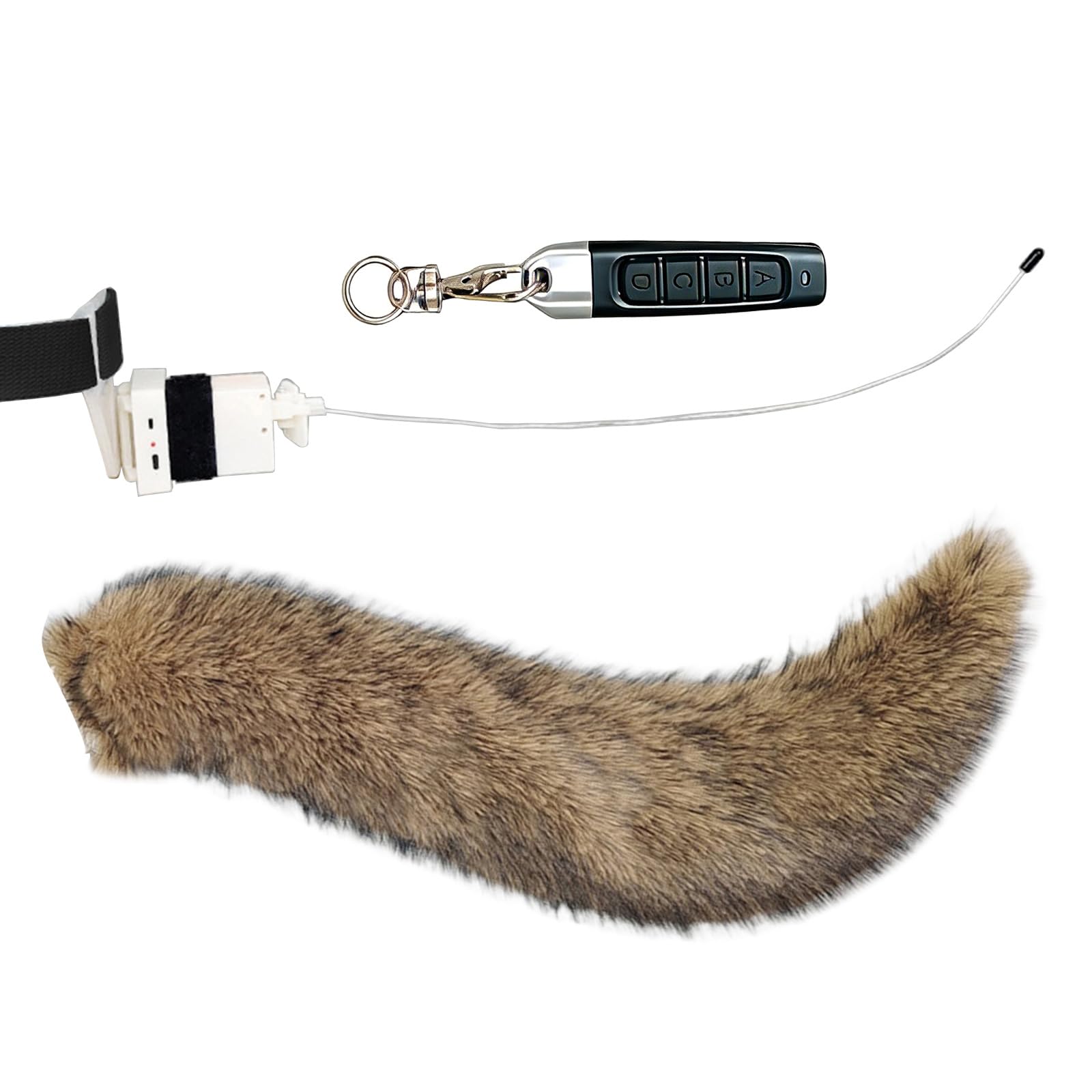 Electric Movable Cats Foxes Tail Faux Furs Animal Remote Control Wagging Tails Halloween Cosplay Costume Adult Kid Movable Cats Foxes Wolf Cosplay