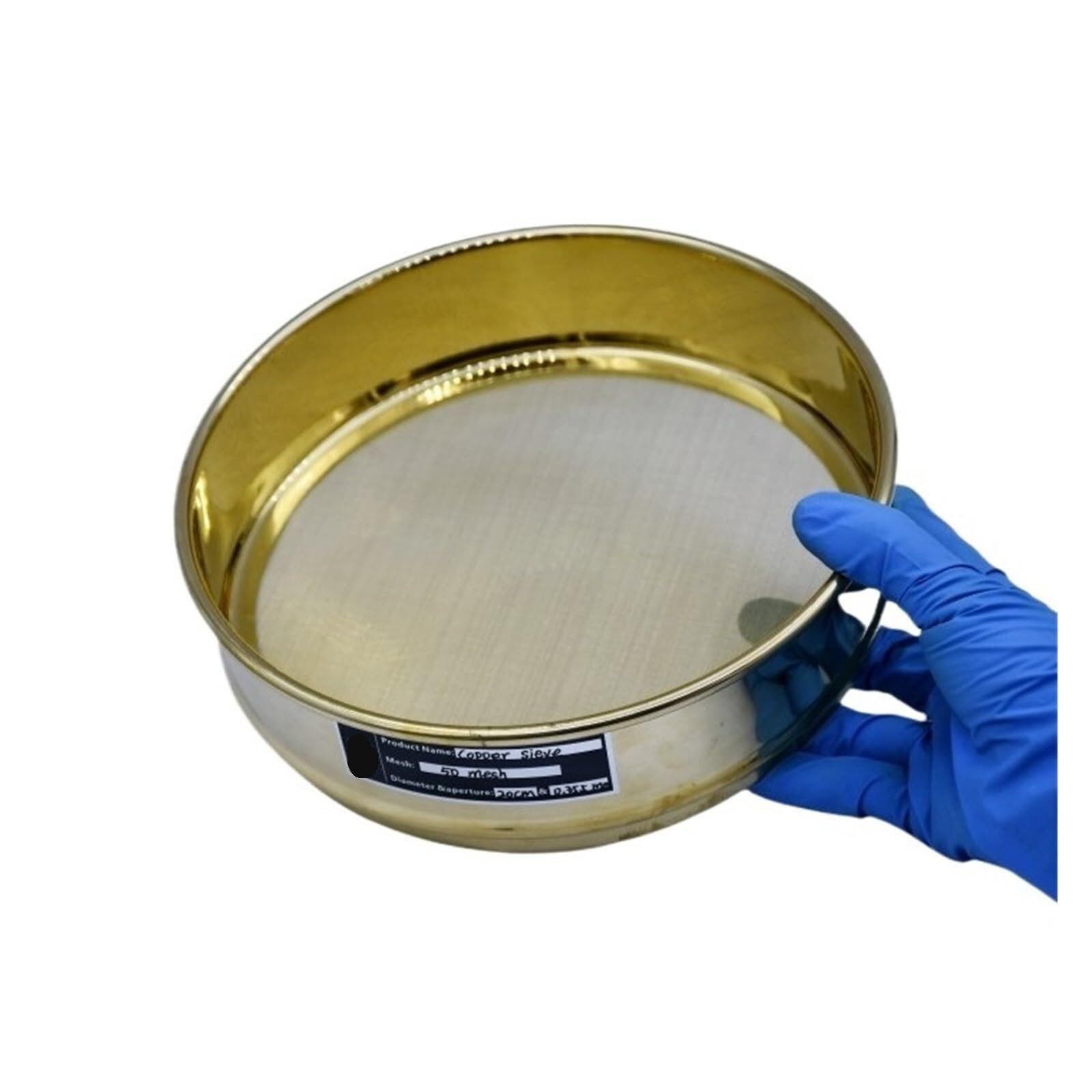 Tamiz de prueba de cobre, tamiz de laboratorio de 20cm, marco inoxidable de malla 12-200 for análisis, 1 unidad(180 mesh)