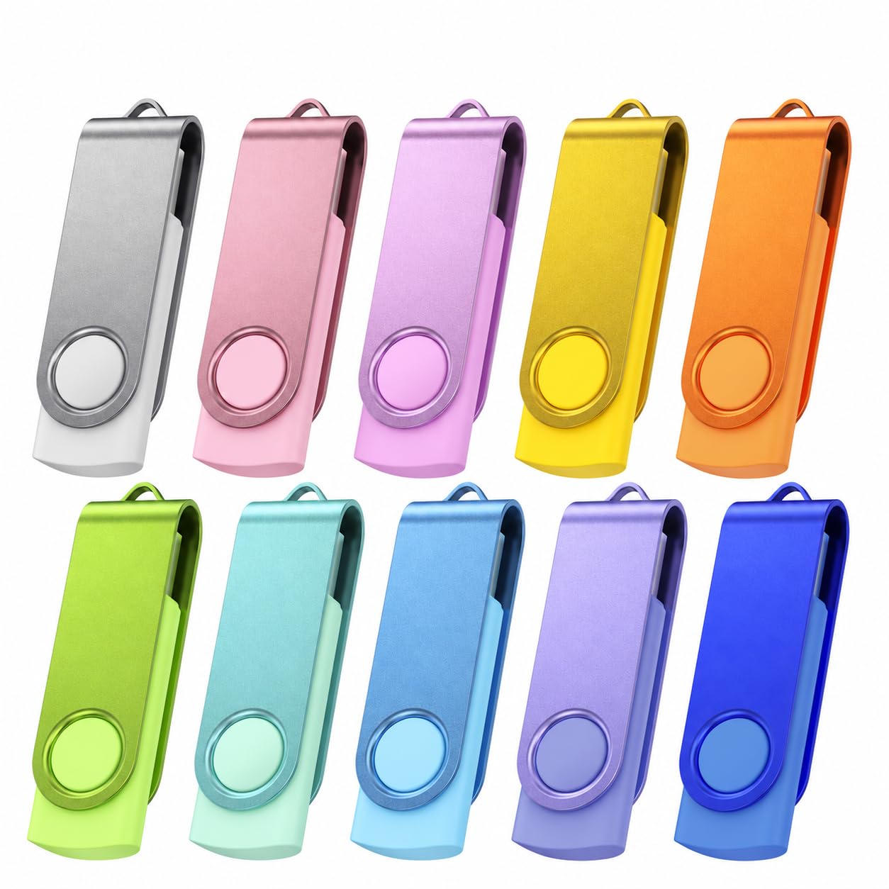 Kepmem 10Pcs 2GB USB Flash Drives Bulk USB 2.0 Flash Memory Stick