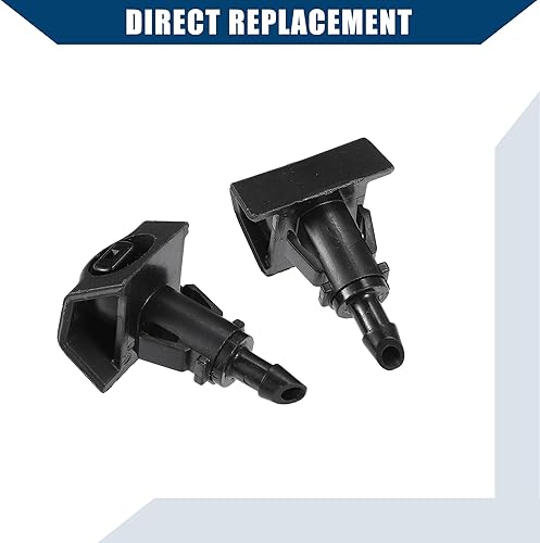 Miniatura 4 de Hihaha No.28931-ZW80A - Boquilla para limpiaparabrisas para Nissan Versa 2009-2012, boquilla rociadora de limpiaparabrisas, duradera, ABS, 2 piezas,