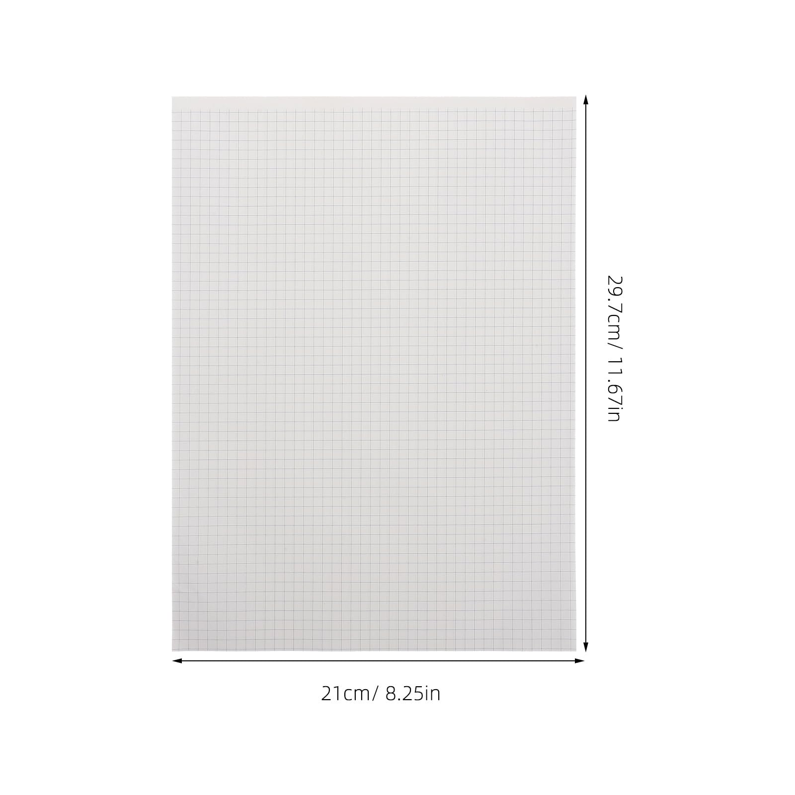 Bloc de Papier Millimétré Épais 40 Feuilles Grand Format pour Dessin et Écriture Scolaire