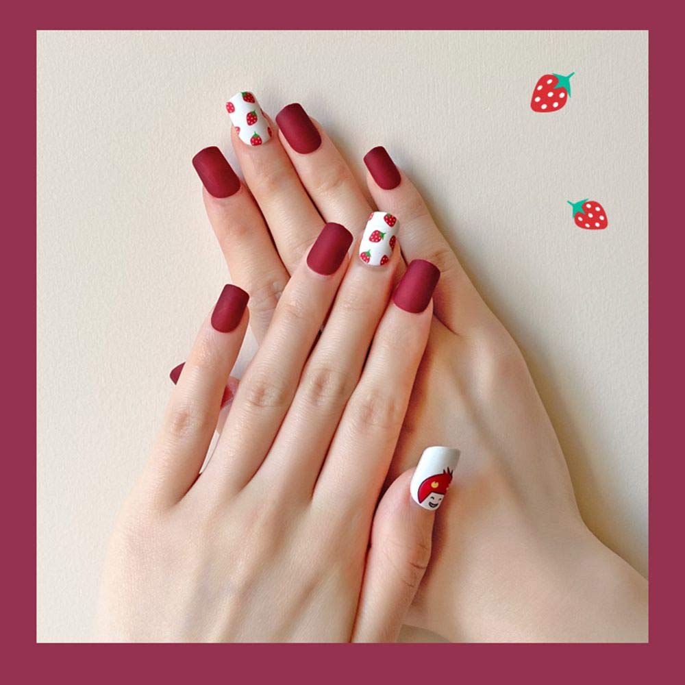 Fake Nails Full Cover Presson Sweetoy 24Pcs Acrylic