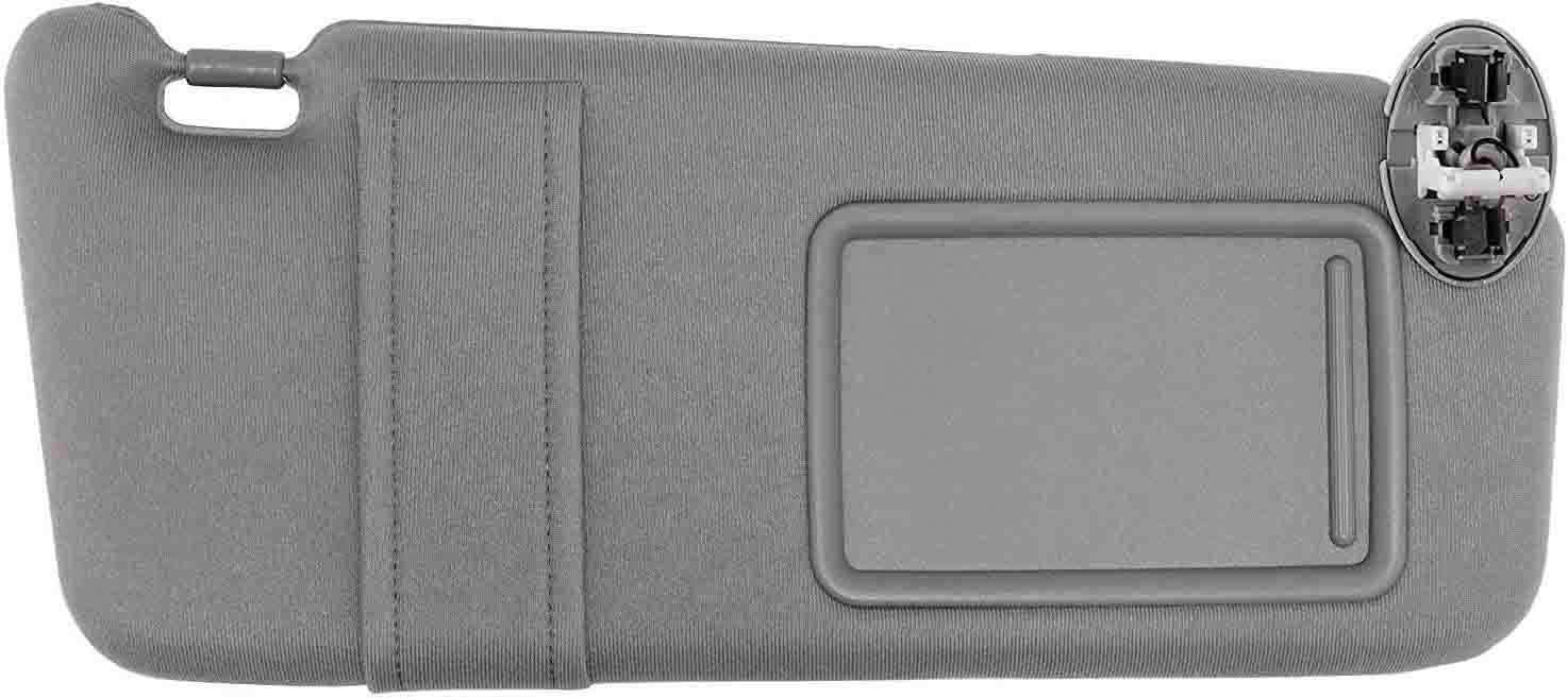 GOLDPAR Sun Visor Compatible with 2007 2008 2009 2010 2011 Toyota Camry &Toyota Camry Hybrid 2007-2011 with Sunroof and Light (Gray, Right Passenger Side)