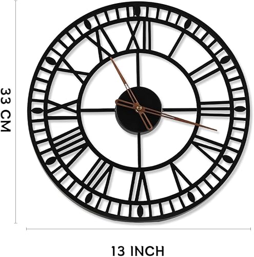 Miniatura 2 de Reloj de pared grande de 13 pulgadas para decoración de sala de estar, reloj silencioso sin tictac a pilas para esquina dormitorio, hogar, oficina,