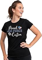 Vista 5 de Camiseta personalizada de la Fuerza Aérea Orgullosa, camiseta familiar a juego de la Fuerza Aérea de los Estados Unidos, camiseta de papá y mamá