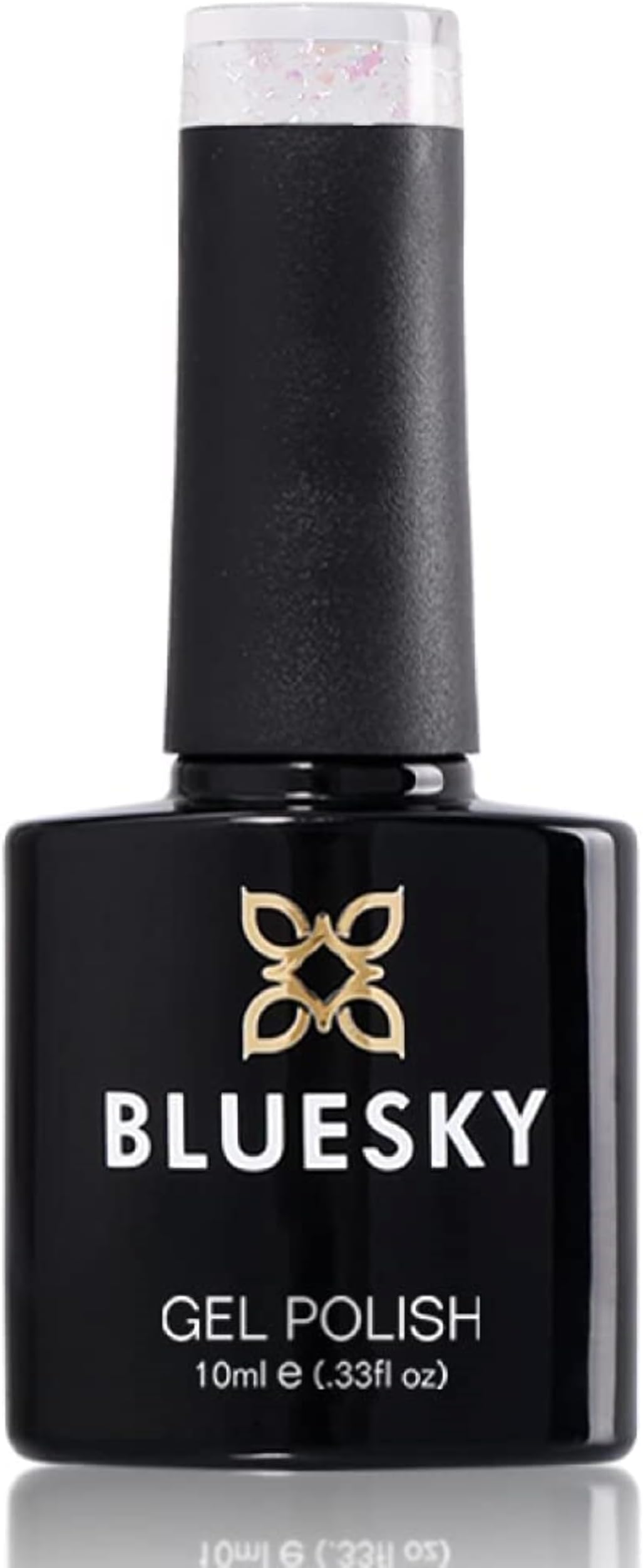 Bluesky Gel Nail Polish, Galaxy 08, Twilight Zone, Clear Coat with the Galaxy Colored Flakes, Glitter, 10ml (Requires Curing Under UV LED Lamp)