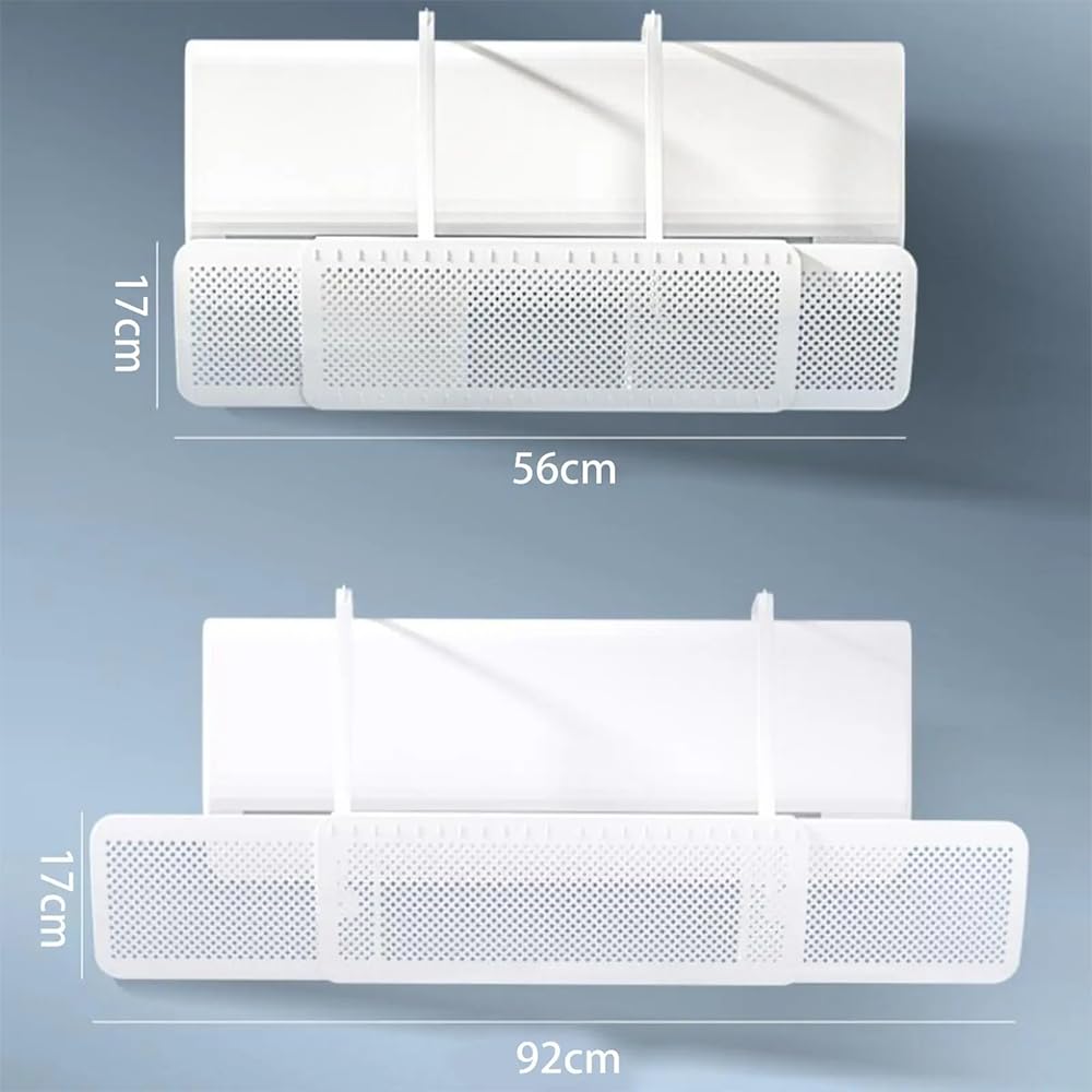FLEUURS - 2 Pz Deflettore Deviatore Split Per Aria Condizionata,Condizionatore, Deflettore D'aria Universale Per Condizionatore Casa, Negozio, Ufficio ‎90x10x5 cm