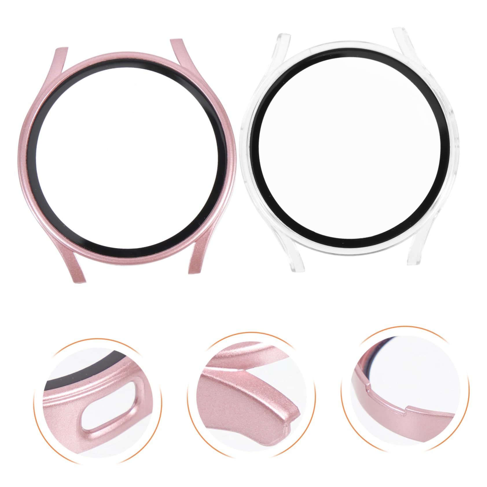 Housoutil 10 Pcs Galaxywatch4 Sturdy Watch Cover Wear- Resistant Watch Screen Shell Replaceable Watch Screen Shell Detachable Watch Protector Outdoor Tempered Film Protection Cap
