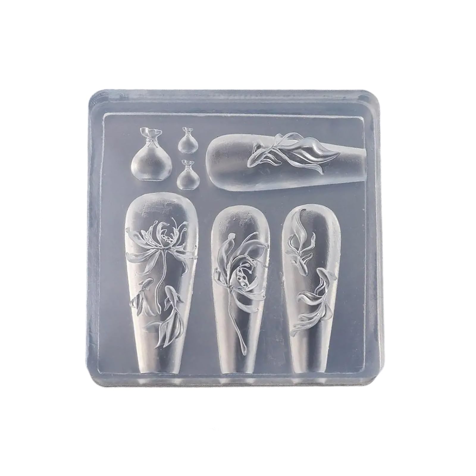 Maxtonser Fashionable Sturdy Silicone Mould Set for Bowknot Designs Portable Accessory for Nails Art Earrings and Necklace Craft