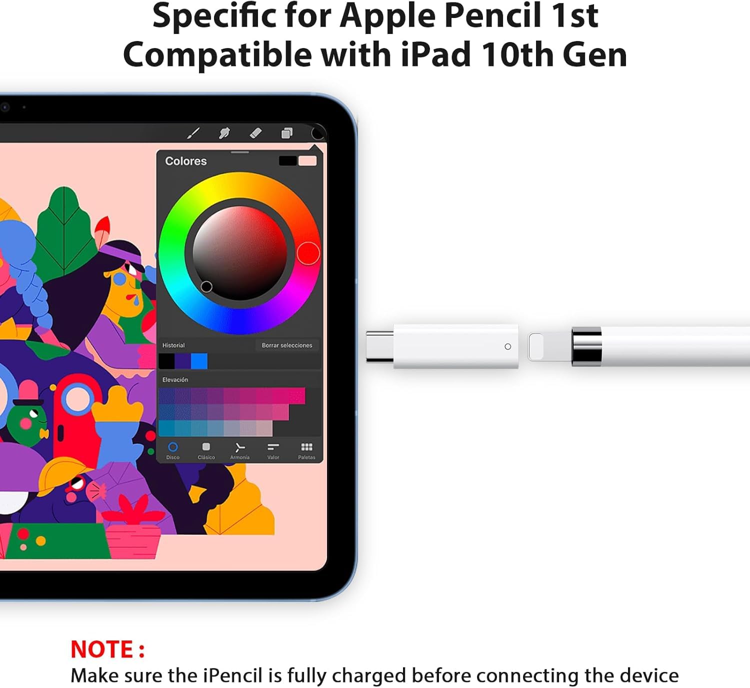 iPadアクセサリー Apple Pencill (USB-C) VNJ ACCESSORIES USB C Pencil Adapter for Apple Pencil 1st
