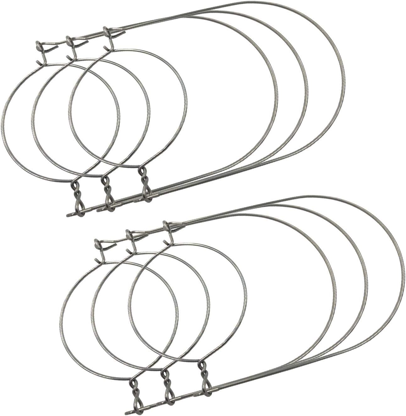 Silver Stainless Steel Wire Handles (Handle-Ease) for Mason, Ball, Canning Jars to Make Mason Jar Lights (6 Pack, Regular Mouth)