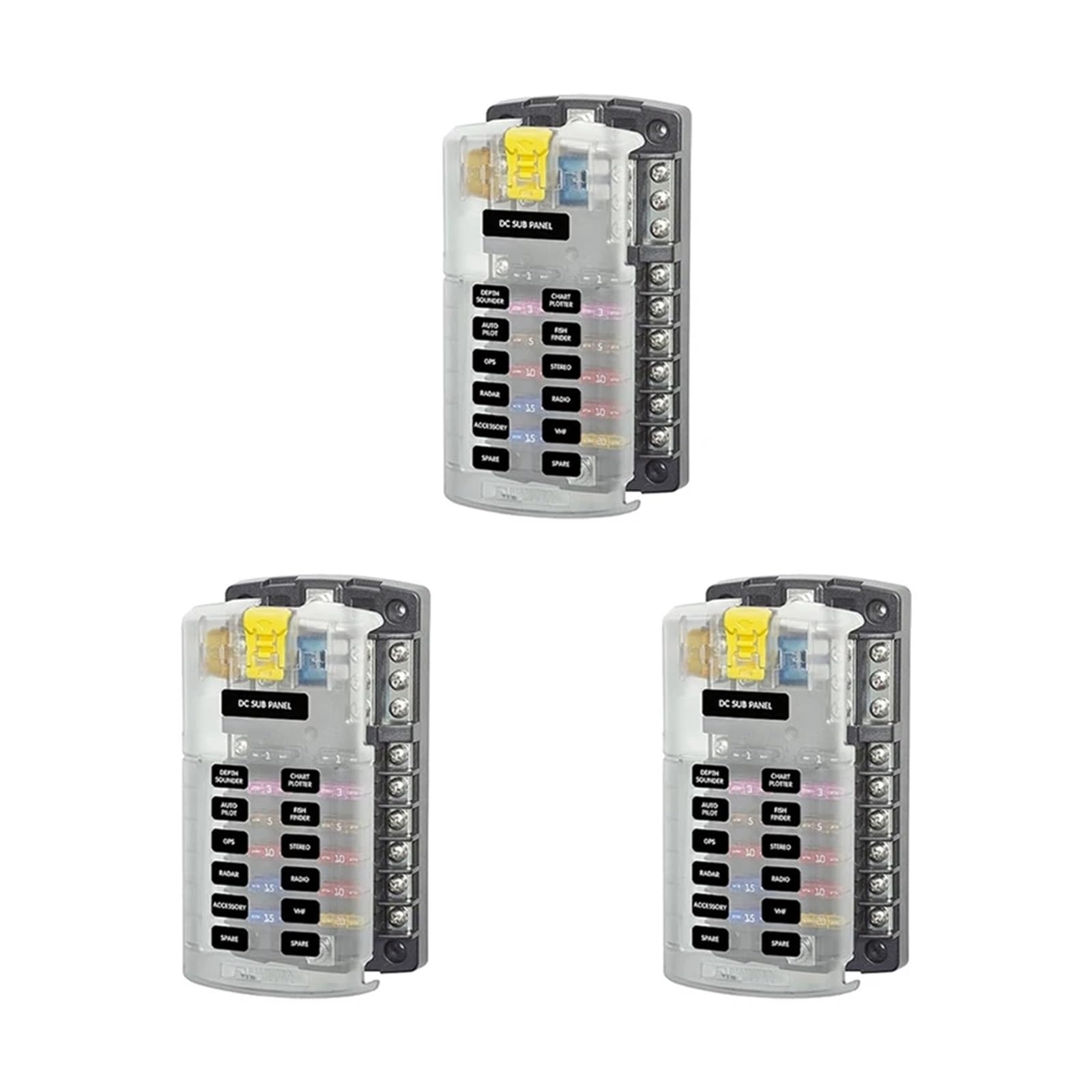 Bloc fusibles 12 voies avec couvercle isolant pour protéger votre circuit