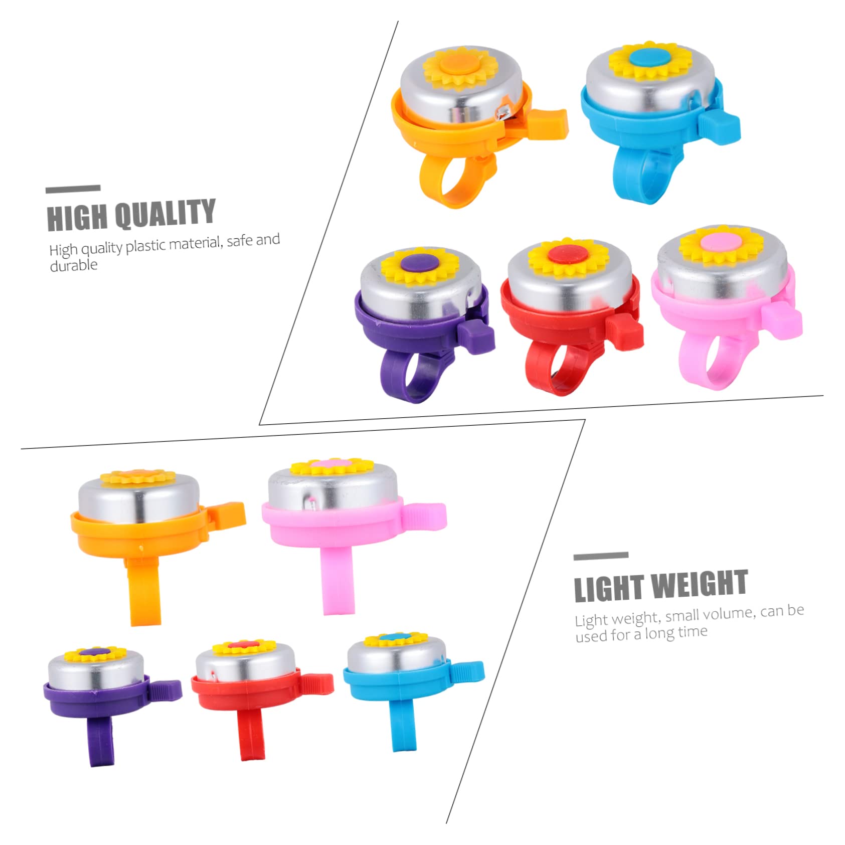 Toddmomy Campanello Dell'auto Manubrio Accessori Campanello per Bici per Campana da Ciclismo Campanello per Scooter A Forma di Fiore Plastica