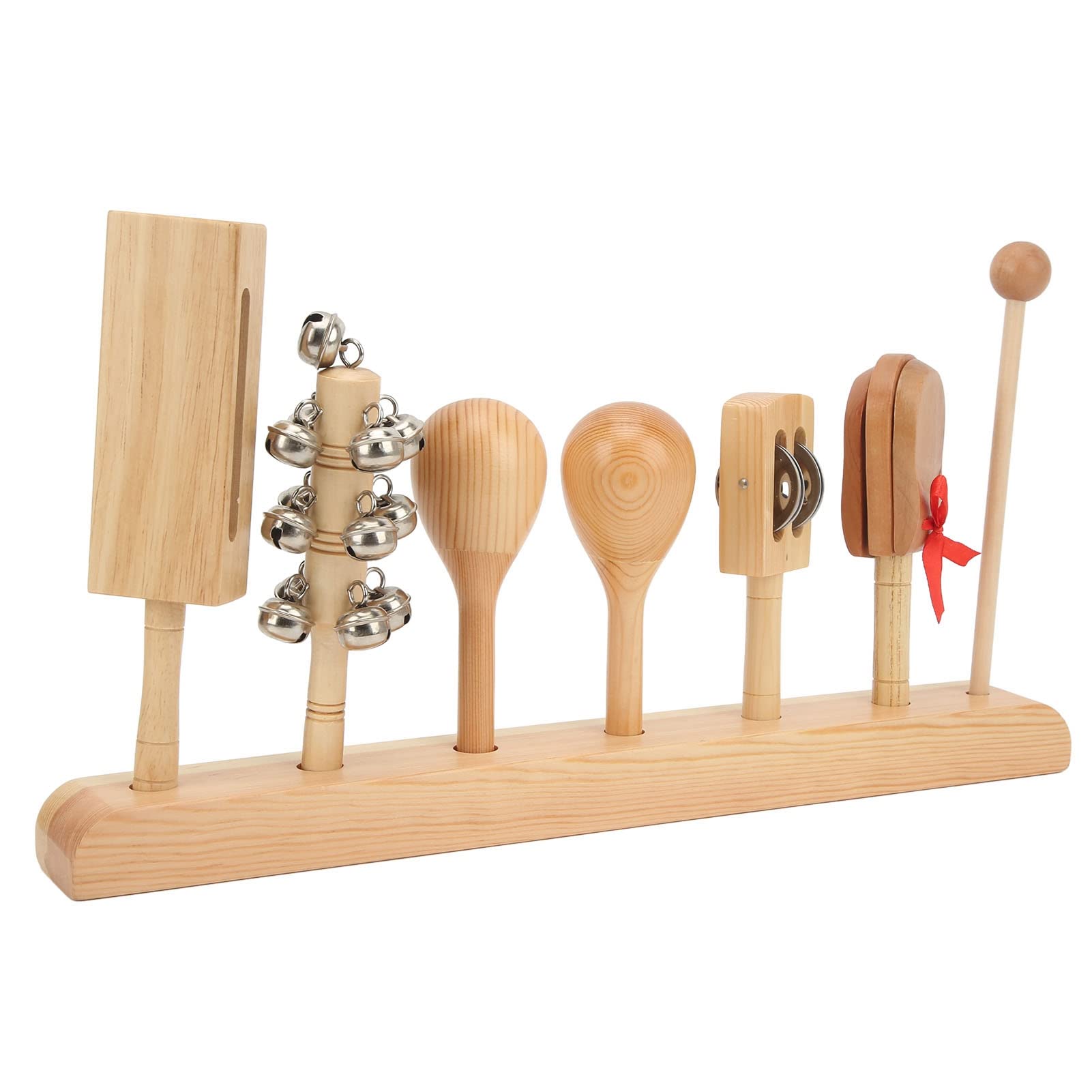 Zestaw perkusyjny dla dzieci Drewniane instrumenty muzyczne z grzechotką Dzwonek Kastaniety Knock Stick Młotek piaskowy dla dzieci Małe dzieci Rodzic Dziecko Czas Lite drewno Metal