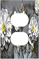 Vista 114 de Cubierta de Placa de Pared de 2 Pandillas de Mármol Abstracto, Placa Frontal de Interruptor de Luz Eléctrico Decorativa en Azul Marino y Oro